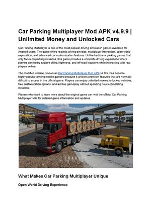 Download Car Parking Multiplayer Mod Apk