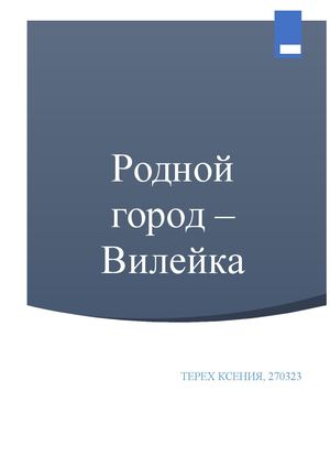Реферат Вилейка