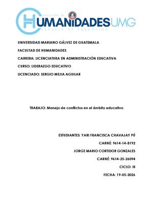 Trabajo Semana14 Manejo De Conflictos
