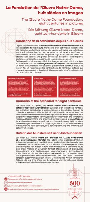 Exposition : Les 800ans de la Fondation de l'Œuvre Notre-Dame en images
