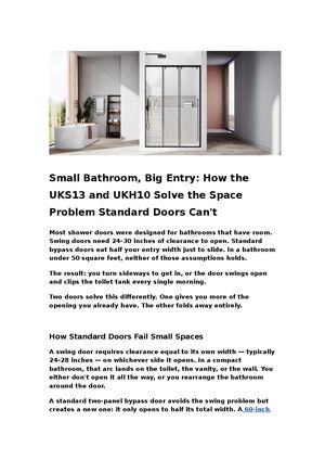 Small Bathroom, Big Entry Unikoo
