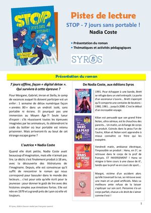 Stop ! 7 jours sans écran - Dossier Pedagogique