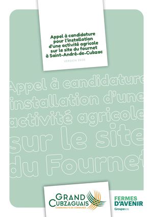 Dossier Appel A Candidature Ferme Du Fournet