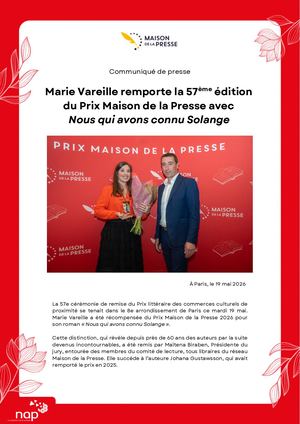 CP Laureat Prix Maison De La Presse 2026