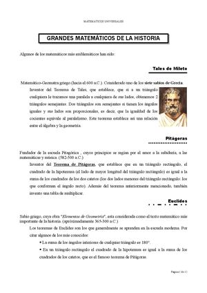 Grandes Matematicos
