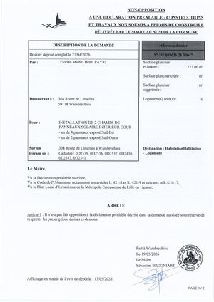 Arrêté 26 221 308 Route De Linselles