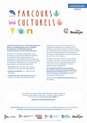 Parcours culturels Élémentaires 2026-27