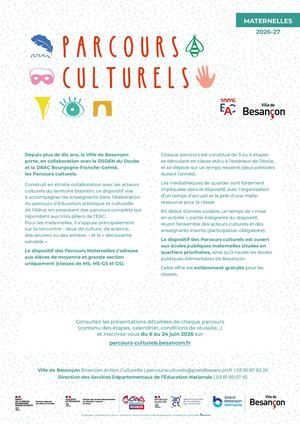 Parcours Culturels Maternelle 2026-27