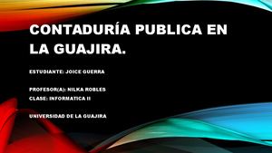Contaduría Publica En La Guajira Joice Guerra