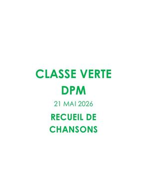 A Imprimer Chansons