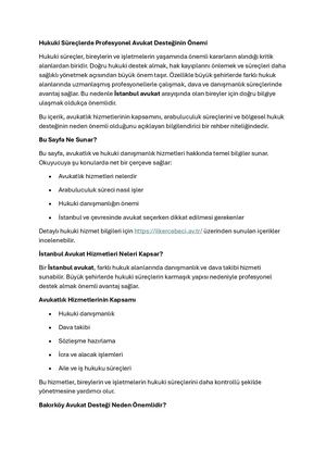 Hukuki Süreçlerde Profesyonel Avukat Desteğinin ÖNemi
