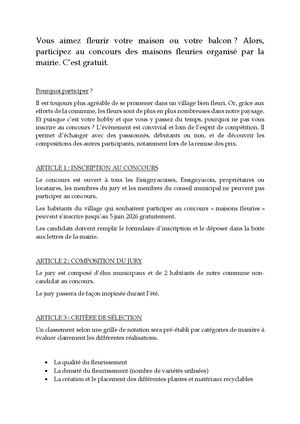 Reglement Maisons Fleuries