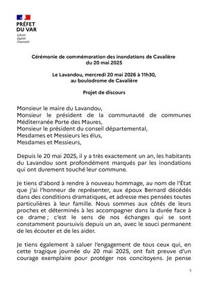 Discours Lavandou 20 Mai 2026