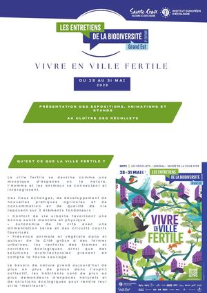 Livret De Présentation Des Animations Et Stands - Entretiens de la Biodiversité 2026