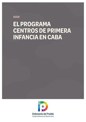 El Programa Centros de Primera Infancia en CABA