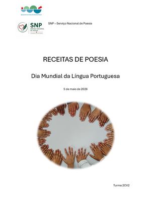 Dia Mundial Da Língua Portuguesa Receitas De Poesia