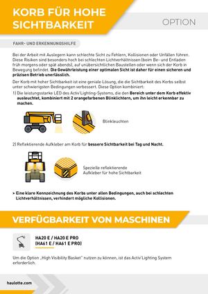 DE High Visibility Basket Option
