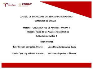 Actividad 2 Fundamentos De Administracion