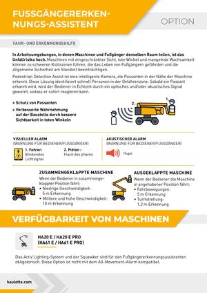 DE Pedestrian Detection Assist Option