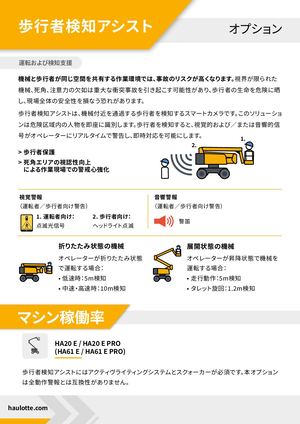 JP Pedestrian Detection Assist Option
