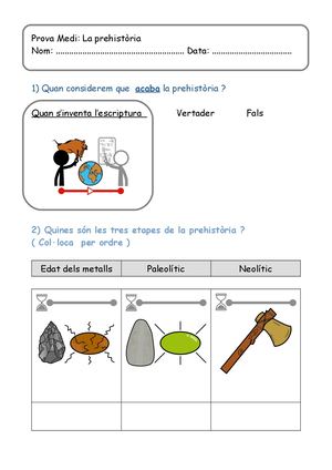 Prova Medi Prehistòria Adaptada