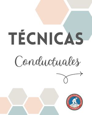 Catálogo Técnicas Conductuales