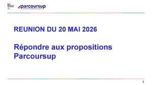 Parcoursup 2026 : répondre aux propositions