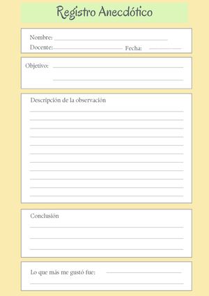 Registro Anecdotico