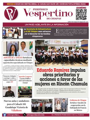 Periodico El Vespertino De Chiapas 20 Mayo