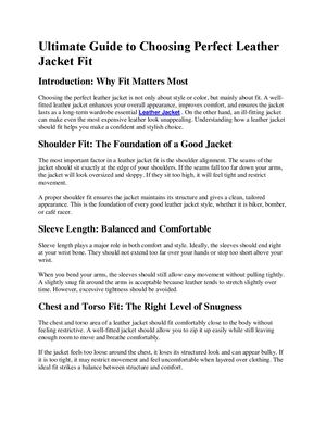 Ultimate Guide To Choosing Perfect Leather Jacket Fit (1)