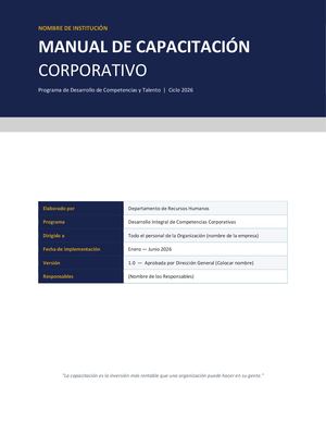 Manual De Capacitación