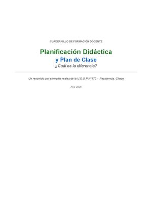 Apoyo Cuadernillo Planificacion Vs Plan
