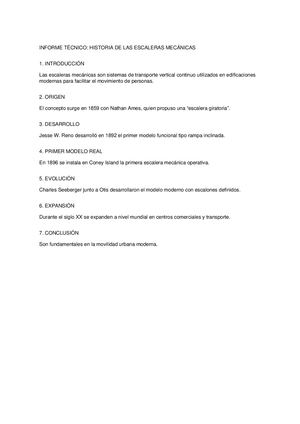 Informe Escaleras Mecanicas