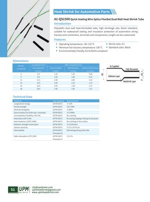A1 Qs1500 Quick Sealing Wire Splice Flexibel Dual Wall Heat Shrink Tube Upmheatshrink Com