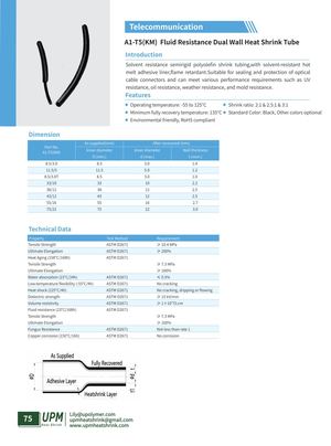 A1 T5(km)fluid Resistance Dual Wall Heat Shrink Tube Upmheatshrink Com