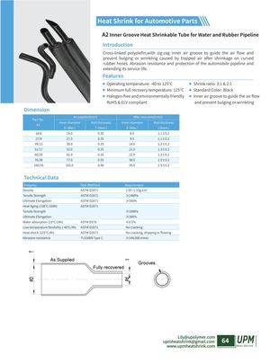 A2 Inner Groove Heat Shrinkable Tube For Water And Rubber Pipeline Upmheatshrink Com
