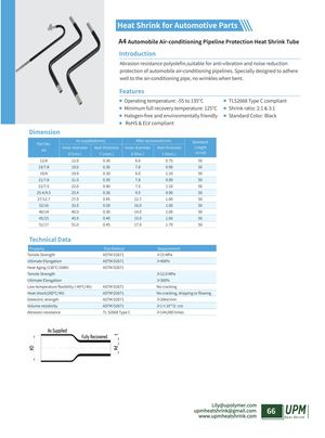 A4 Automobile Air Conditioning Pipeline Protection Heat Shrink Tube Upmheatshrink Com