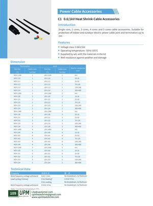 C1 0 6 1 Kvheat Shrink Cable Joint And Termination Accessories Upmheatshrink Com