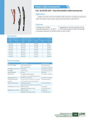 C35 26 35 40 5 Heat Shrink Cable Straight Joint And Termination Cable Accessories Kit Upmheatshrink Com