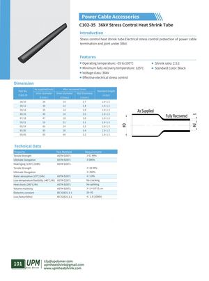 C102 35 36k V Stress Control Heat Shrink Tube Upmheatshrink Com