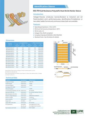 Ids Fr Fluid Resistance Polyolefin Heat Shrink Marker Sleeve