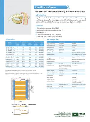 Ids Lsh Flame Retardant Laser Marking Heat Shrink Marker Sleeve