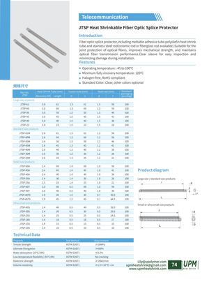 Jtsp Heat Shrinkable Fiber Optic Splice Protector