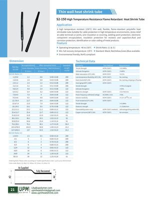 S2 150 High Temperature Resistance Flame Retardant Heat Shrink Tube