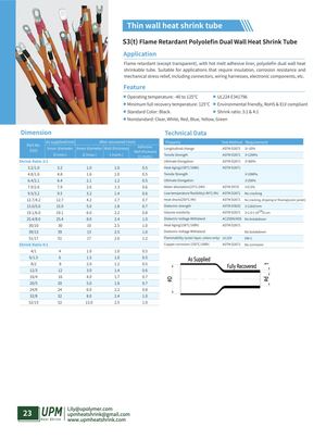 S3(t)flame Retardant Polyolefin Dual Wall Heat Shrink Tube Upmheatshrink Com