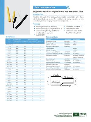 S3(t)flame Retardant Polyolefin Dual Wall Heat Shrink Tube1 Upmheatshrink Com