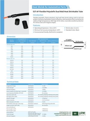 S3t Af Flexible Polyolefin Dual Wall Heat Shrinkable Tube Upmheatshrink Com