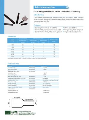 S3tv Halogen Free Heat Shrink Tube For Catv Industry Upmheatshrink Com