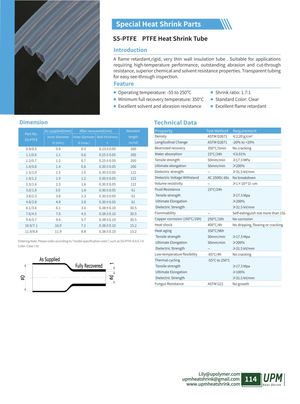 S5 Ptfe Flame Retardant Thin Wall Tubing 1 7 1 Upmheatshrink Com