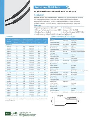 S6 Fuild Resistant Elastomeric Shrink Tubing Shrink Ratio 2 1 Black Tubing Upmheatshrink Com